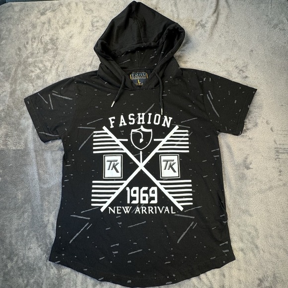 Mens Short Sleeve Hoodie T Shirt Size‎ L Toku - Picture 1 of 12